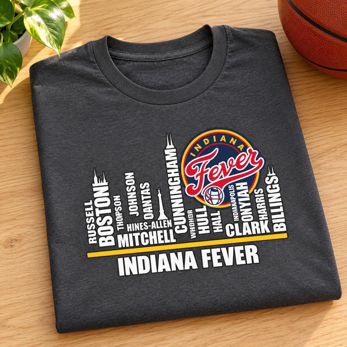 Indiana Fever – Caitlin Clark & Sophie Cunningham – Fever T-Shirt Style 2 folded lifestyle main photo