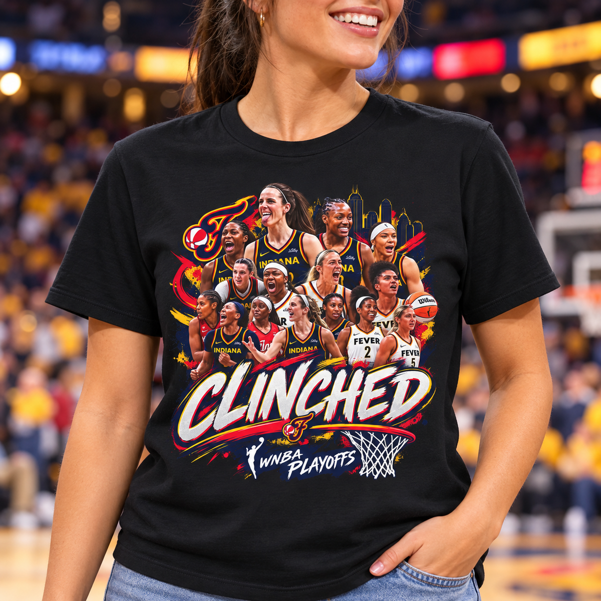 Indiana Fever Playoff Team T-Shirt model lifestyle main photo