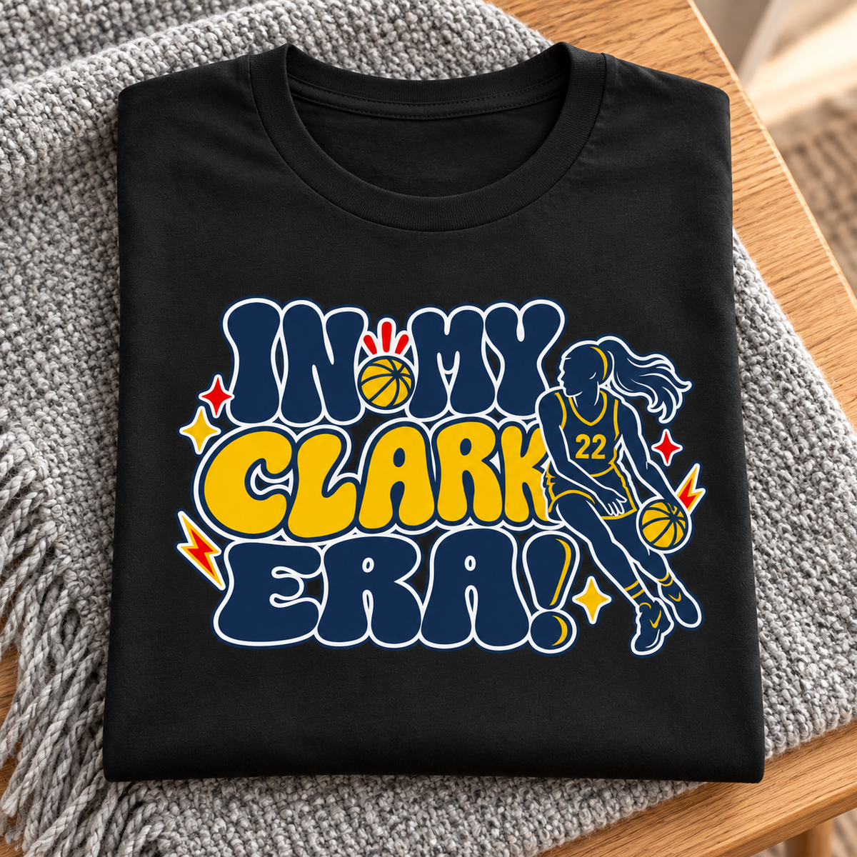 Indiana Fever – Caitlin Clark – In My Clark Era Silhouette T-Shirt folded lifestyle main photo
